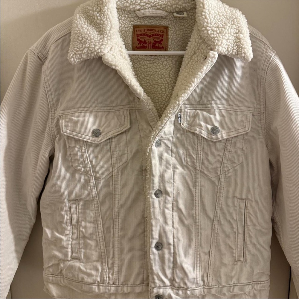 Levi's Beige Sherpa-Lined Corduroy Jacket